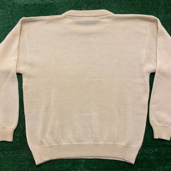 Cable Knit Vintage Crewneck Wool Sweater - Picture 4 of 4